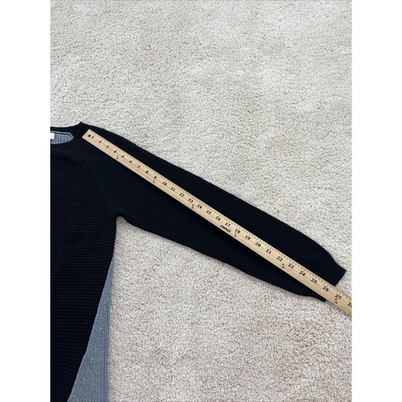 Womens Anatara Sweater L Cable Knit Black Charcoal Gray Chunky NWT - Picture 15 of 16